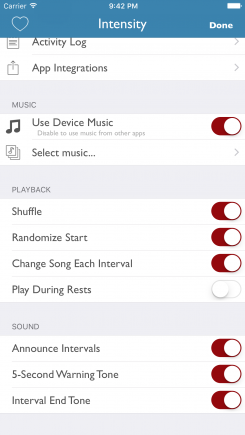 Intensity Interval Timer - iphone